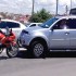 Motocykl kontra SUV w Rosji  kto ma wieksze klejnoty - motocyklista czolowo samochod pod prad w rosji