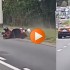 Gdynia potracil motocykliste i probowal uciec Zablokowali go inni kierowcy FILM - potracenie motocyklisty blokada