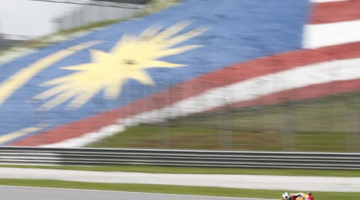 Dani Pedrosa na torze Sepang podczas testow - foto Honda z