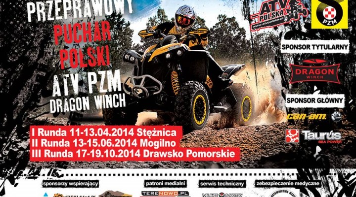 Plakat Przeprawowy Puchar Polski ATV PZM Dragon Winch 2014 z