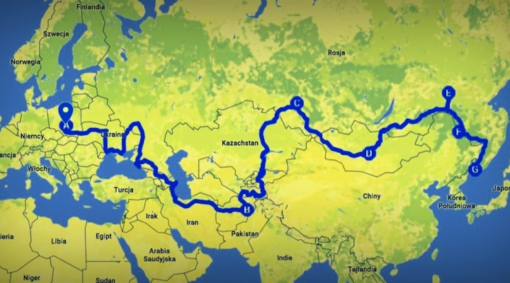 mapa wyprawy skuterem z