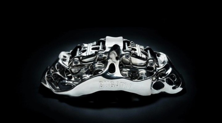 bugatti titanium 3d printed brake caliper z