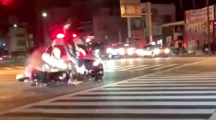gang motocyklowy japonia okinawa rozbity przez policje z