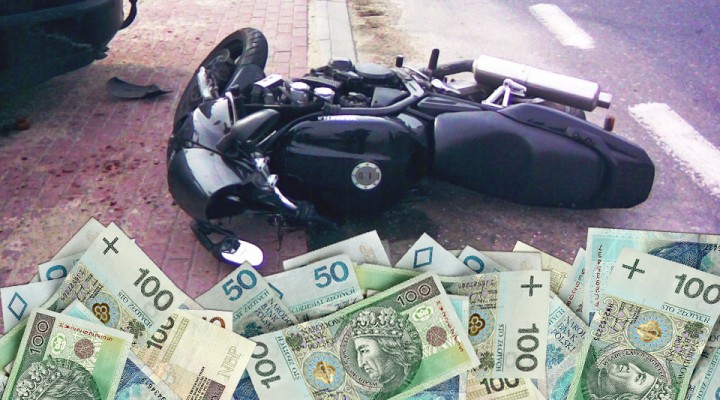 Wypadek motocyklisty z