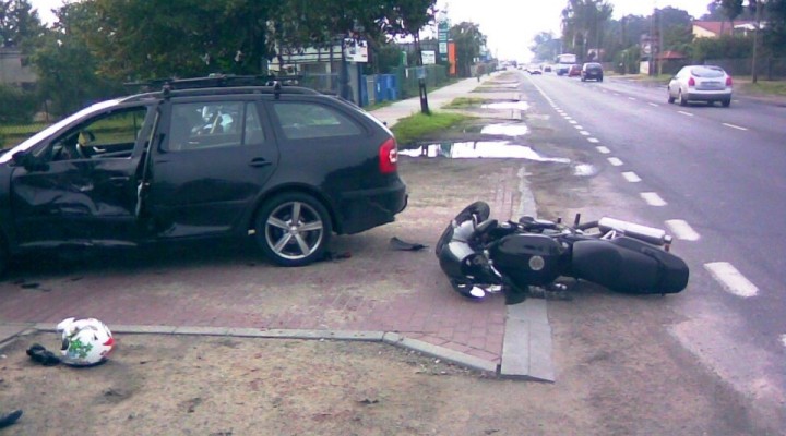 Wypadek motocyklowy Modlinska Jablonna 1 z
