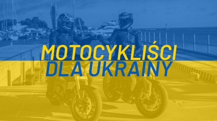 motocyklisci dla ukrainy znapisem z