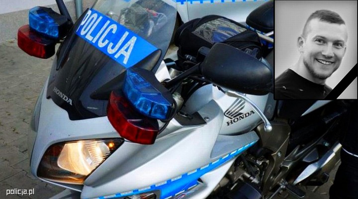 policja 1 motocykl wypadek 1 z