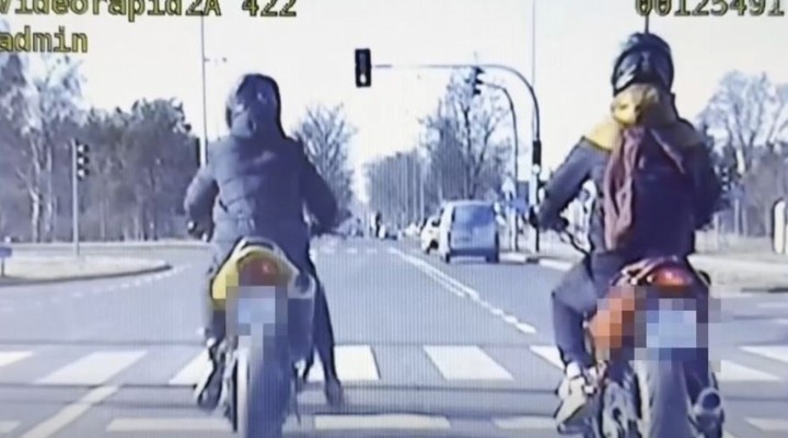 policja wideorejestrator motocyklisci z