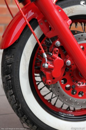 39 Yamaha Drag Star 1100 custom Red Devil hamulec przod
