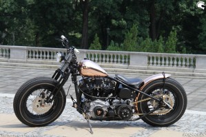 18 Harley Davidson Knucklehead custom lewy profil