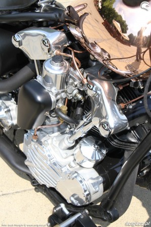 49 Harley Davidson Knucklehead custom silnik z gory