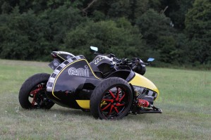 40 Buell 1125 CR z koszem bocznym Szajbas Garage sesja zdjeciowa