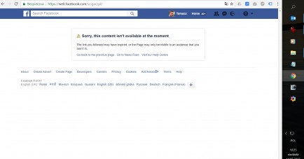 problem facebookIscigaczpl banned as cigacz.pl