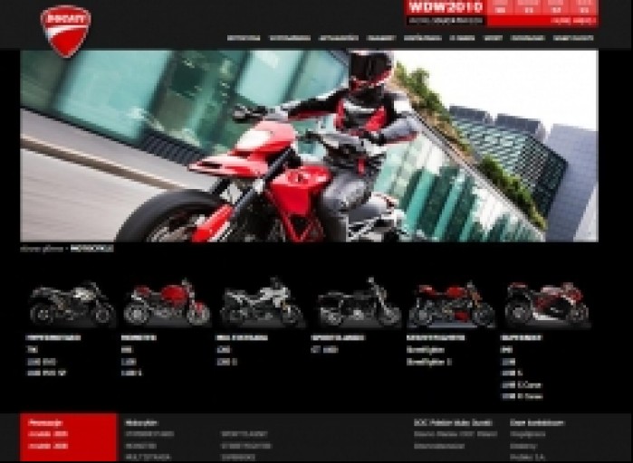 Ducati nowa strona homepage