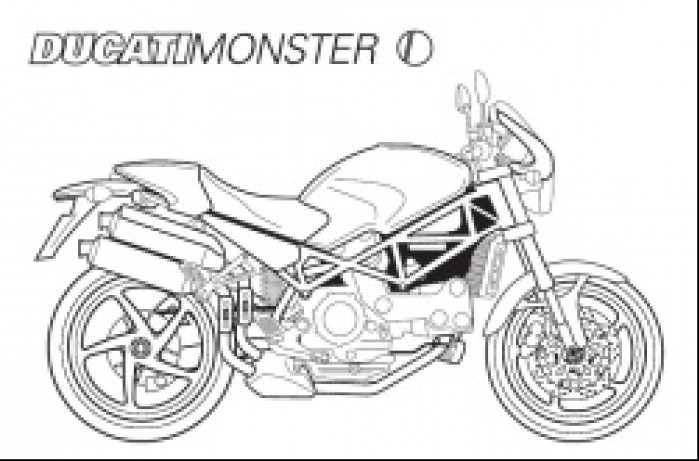 Ducati Monster kolorowanka