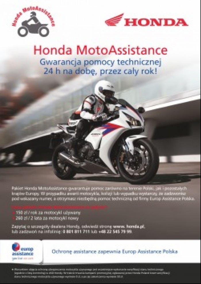 Honda MotoAssistance plakat