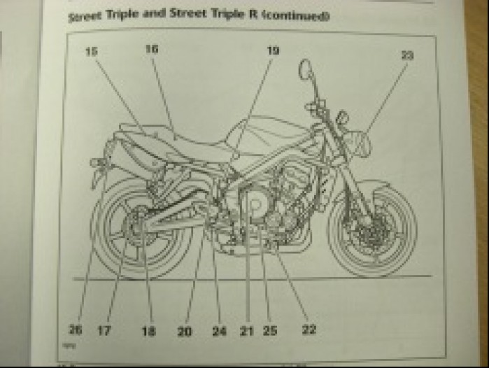 2011 Triumph Street Triple rysunek
