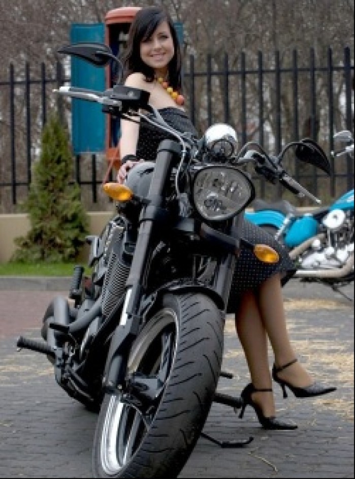 Victory motorcycle girl