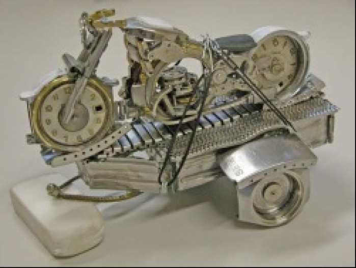 motocykl zegar na przyczepce