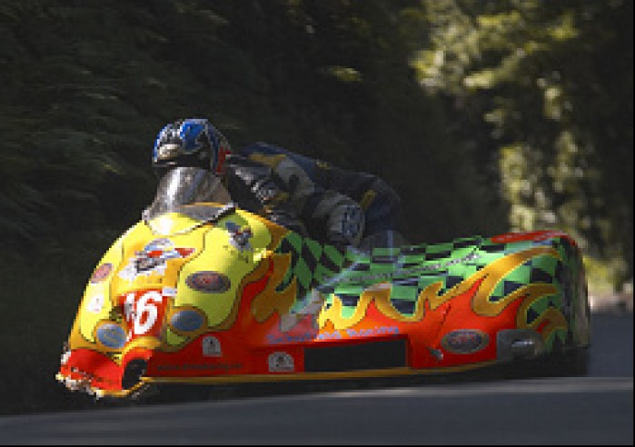 tt Allan Schofield Peter Founds sidecar crashed front