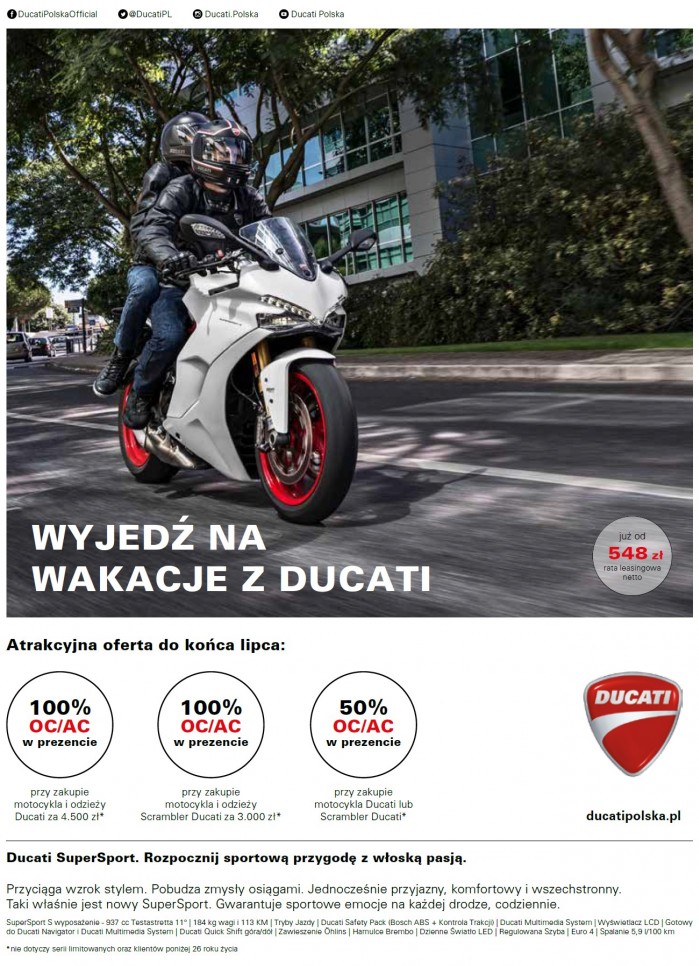 Wakacje z Ducati