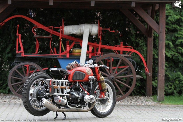 16 Dniepr K650 motocykl strazy pozarnej custom