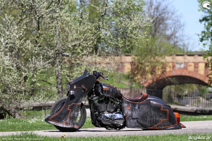 22 Harley Davidson Sportster custom na lonie natury