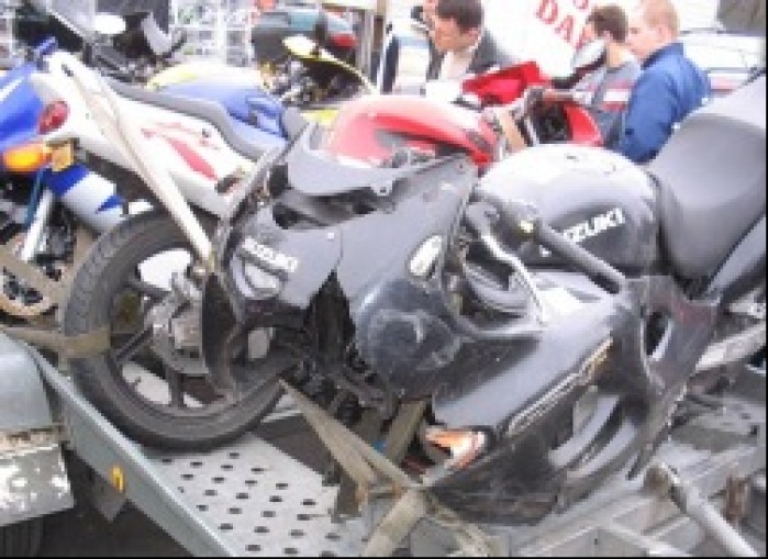 rozbity motocykl warszawa