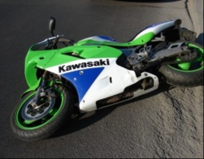 wypadek motocyklowy Kawasaki