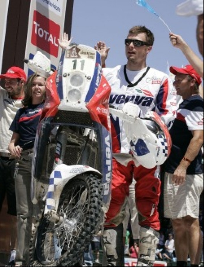 Kuba Przygonski 8 motocyklista Rajdu Dakar 2010 meta