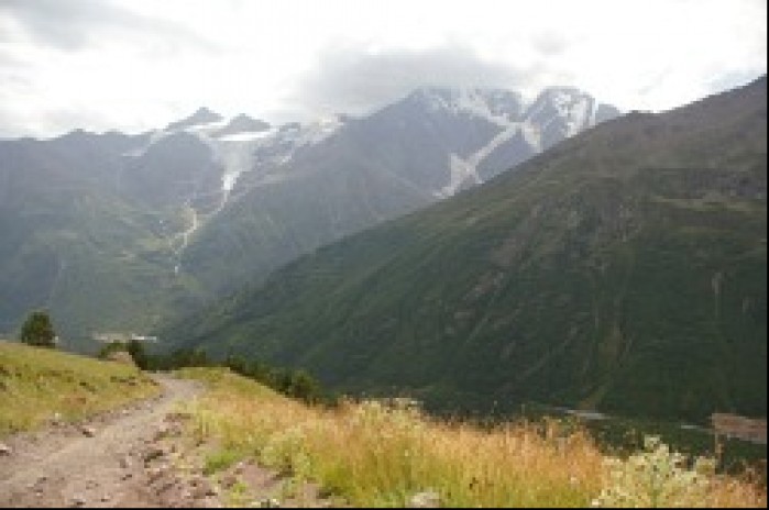 1 Droga do obserwatorium z ktorego widac gore El Brus Rosja