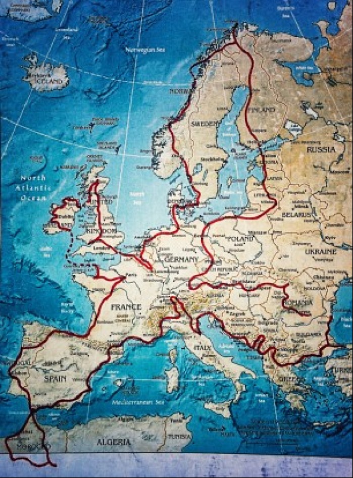 uralem przez europe mapka