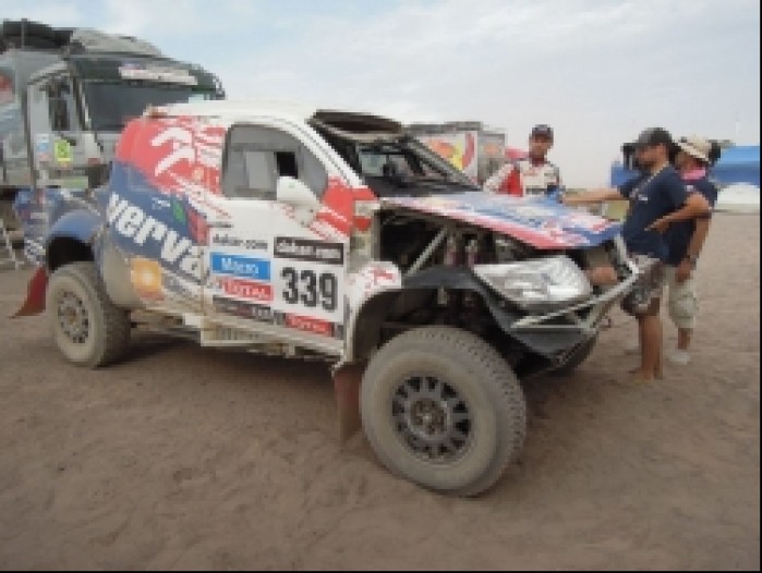 Szymon Ruta VI etap Arica Calama rozbite auto
