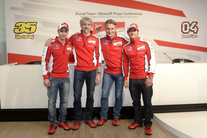 Dovizioso DaliGna Ciabbati Crutchlow MotoGP Prezentacja Ducati Team 2014