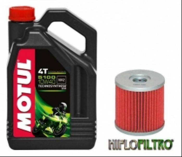 zestaw olej polsyntetyczny Motul i filtr HilfoFiltro