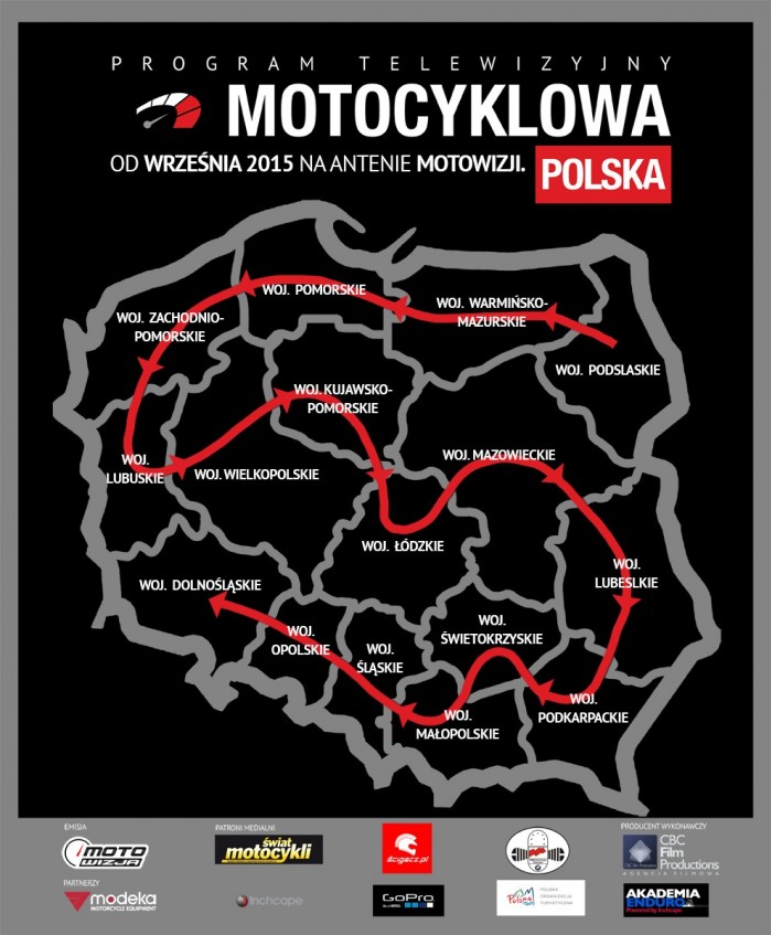 motocyklowa polska mapa male szara