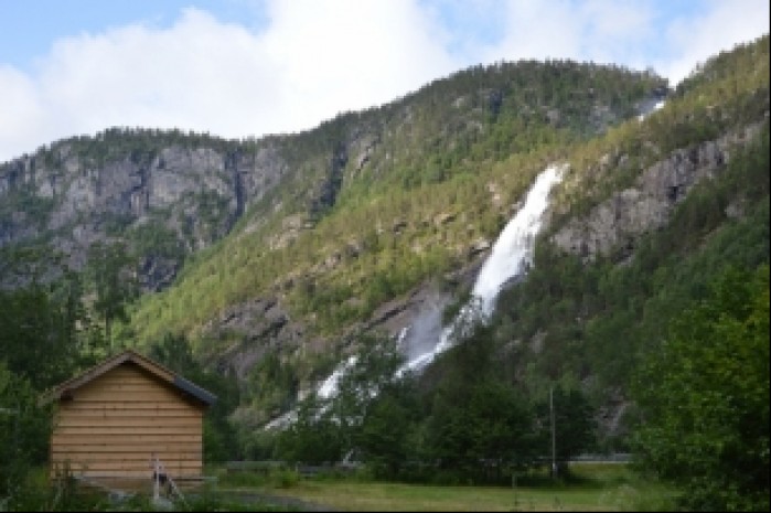 Norwegia widok z campingu niedaleko jezyka Trola