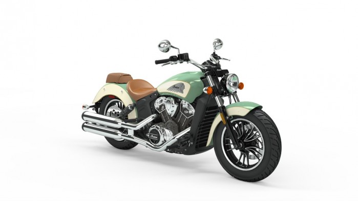 2019 Indian Scout bialo mietowy