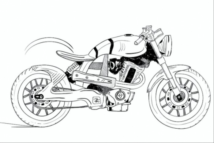 dessin hugo escargot moto acidmoto