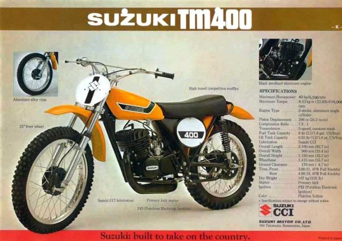 1973 TM400 Suzuki