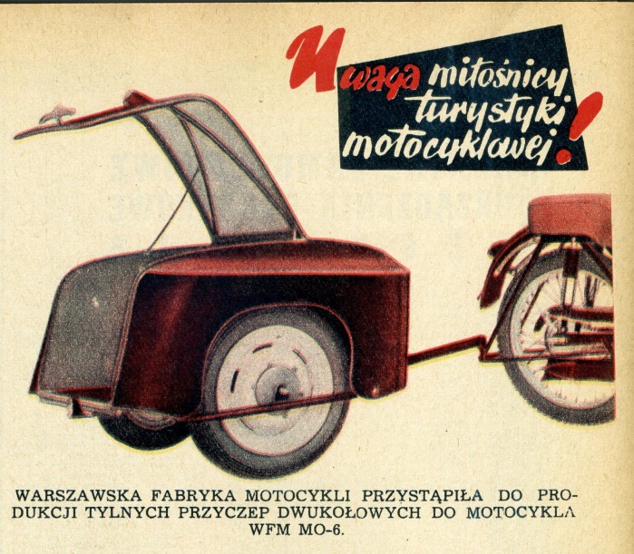 Reklama prasowa przyczepek motocyklowych WFM.
