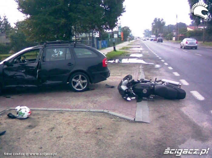 Wypadek motocyklowy Modlinska Jablonna 1
