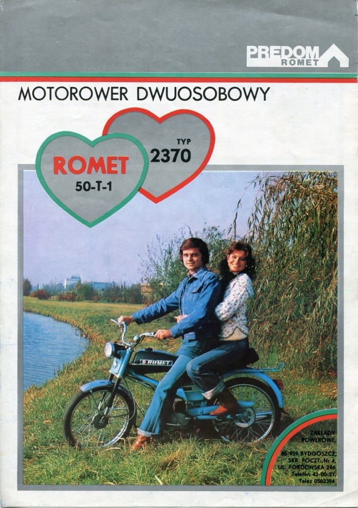 Folder reklamowy motoroweru Romet 50 T 1