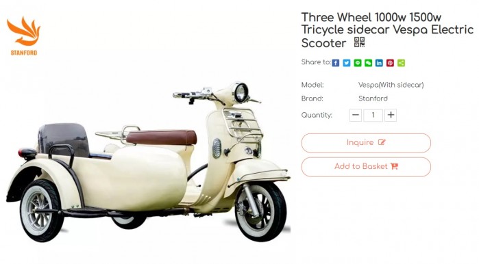vespa electric scooter stanford