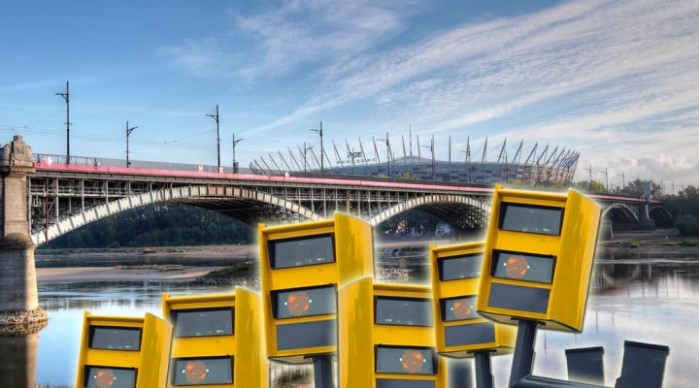 Most Poniatowskiego fotoradary testowe z