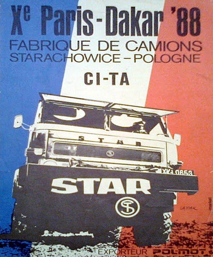 plakat paryz dakar 1988 star