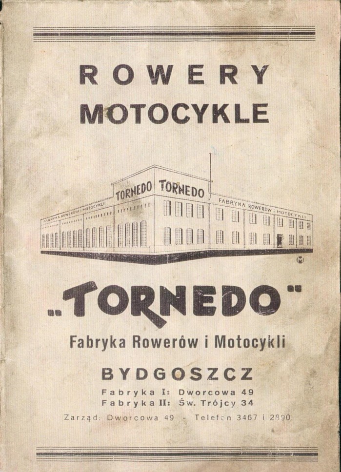 Folder reklamowy motorowerow Tornedo z 1939 roku