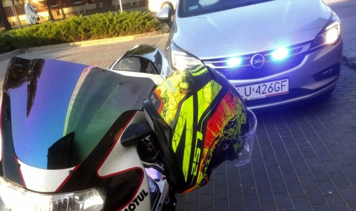 policja zatrzymanie motocyklisty