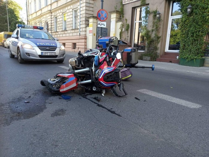 wypadek motocykl ratunkowy