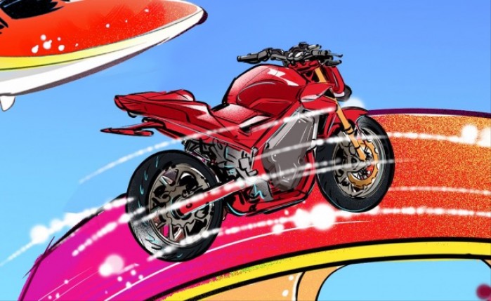 motocykl elektryczny honda grafika 01